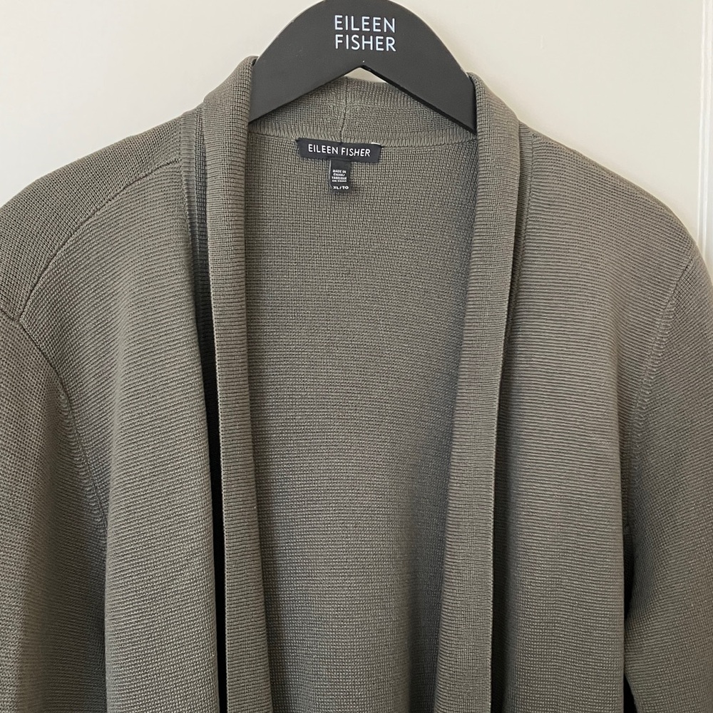 Eileen Fisher Silk/Cotton Open-Front Sweater